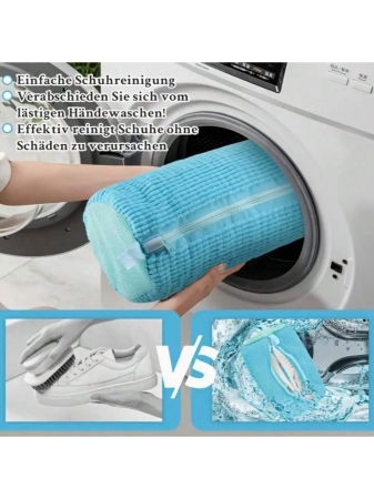 Durable Shoe Washing Bag Suitable For All Shoe Types - Sturdy Polyester Zipper Closure, Plush Lining Interior Protective Laundry Bag, Reusable, Great For Athletic, Sneakers And Casual Shoes - Image 8