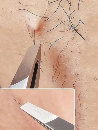 1pc Professional Stainless Steel Eyebrow Tweezers, Precise Hair Removal - Suitable For Facial And Ingrown Hair, Debris And Blackheads, Alcohol-Free, Unisex,Makeup,Cheap,Room Decor,Vanity,Travel,Bedroom,Makeup Accessories,Tweezers