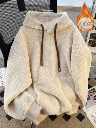 GlowEve 25pcs Autumn/Winter New Arrival High-End Niche Fuzzy Fleece Hoodie Sweatshirt Fall Cloth For Women