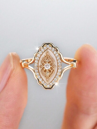Tsnamer Vintage Mother Of Pearl Ring Perfect Anniversary Gift Wedding Ring Statement Ring Promise Ring Jewelry Gifts