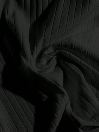 SHEIN EMERY ROSE CURVE Plus Size Women's Solid Color Twist Knot Short Sleeve Ribbed Casual Versatile T-Shirt - Image 5