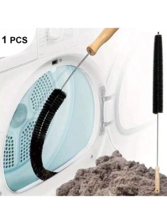 1 Piece Of Washer & Dryer Vent Cleaning Brush With A Long Flexible Rod And Spiral Bristles - Collect Dust, Remove Detergent Residue, Prevent Blockage, Maintain Equipment Efficiency, Washing Machine Cleaning Tool, Tidy Up The Lint Trap, Ergonomic Handle Design, Sturdy Handle Structure