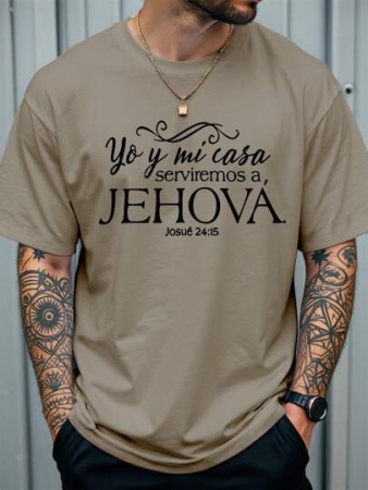 Manfinity Homme Men's Summer Casual Short Sleeve T-Shirt With Slogan Print And Round Neck