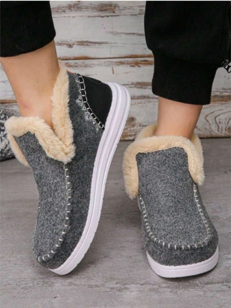 Women's Plush Warm Ankle Boots For Winter - Image 5