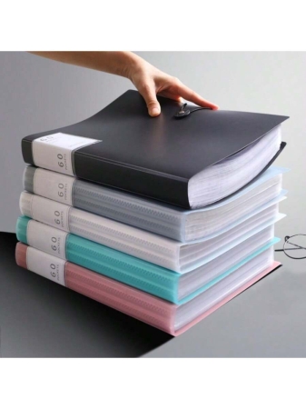 60-Pockets A4 File Folder, Suitable For A4 Size Documents Like Exam Papers, Made Of PP Material, Transparent & Waterproof, Convenient For Home, School, Office Document Storage And Organization, Great For Back To School - Image 2