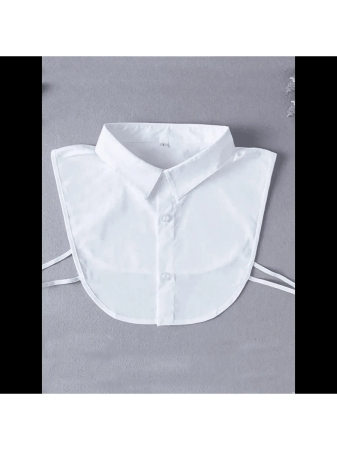Chic Detachable Striped Collar Vest For Women - Pointed Lapel, Anti-Slip Design, Versatile Decor, Perfect For All Seasons, Machine Washable Polyester Knit With Built-In Chest Pad - Image 8