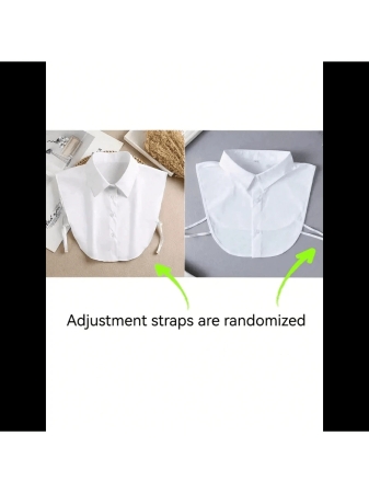 Chic Detachable Striped Collar Vest For Women - Pointed Lapel, Anti-Slip Design, Versatile Decor, Perfect For All Seasons, Machine Washable Polyester Knit With Built-In Chest Pad - Image 9