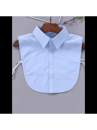 Chic Detachable Striped Collar Vest For Women - Pointed Lapel, Anti-Slip Design, Versatile Decor, Perfect For All Seasons, Machine Washable Polyester Knit With Built-In Chest Pad - Image 10