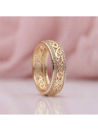 1pc Luxury Hollow Retro Women Ring