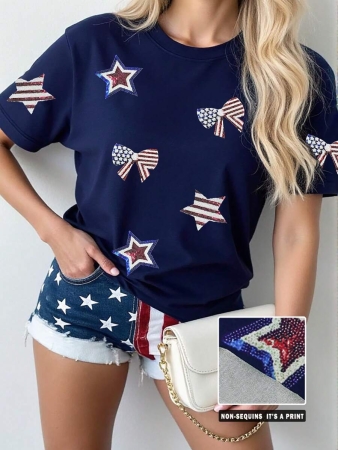 INAWLY Women Floral Print Short Sleeve Round Neck T-Shirt, Comfortable And Versatile - Image 15