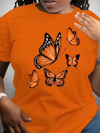 INAWLY Women Floral Print Short Sleeve Round Neck T-Shirt, Comfortable And Versatile - Image 28