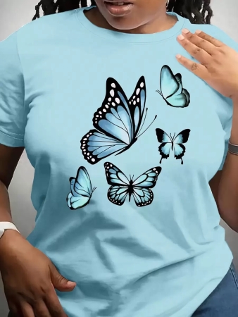 INAWLY Women Floral Print Short Sleeve Round Neck T-Shirt, Comfortable And Versatile - Image 37