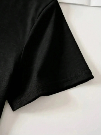 INAWLY Women Casual Round Neck Short Sleeve Letter Print Tee Graphic Tees Women Tops - Image 5