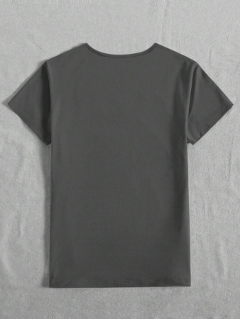 GRANDMA Slogan Text Graphic V-Neck Short Sleeve Casual T-Shirt, Gift For Grandmothers - Image 3