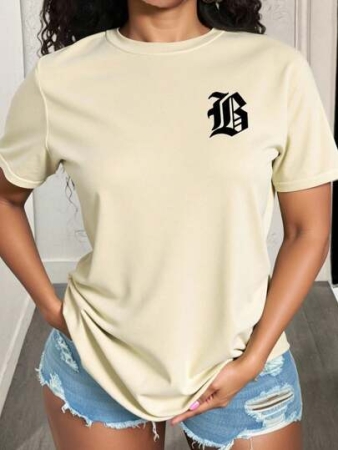 BamGleam Women's Slim Fit Casual Short Sleeve T-Shirt Graphic Tees Women Tops