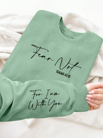 INAWLY Women's Letter Print Round Neck Long Sleeve Sweatshirt, Autumn/Winter,Long Sleeve Tops Graduation,Back To School Outfits,Graduation,Teacher Outfits For Women,Back To School Pullover Fall Outfit