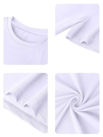Stylish Women's T-Shirt With Heart & Slogan Design - Casual Knit - White With Green Hearts, Perfect For Spring/Summer/Fall - Image 4