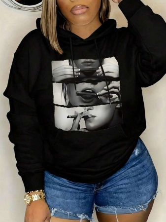 Casual Women Hoodie, Vacation Vibe, Long Sleeve Sweatshirt - Image 2