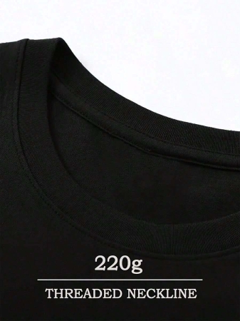 Miller Champagne Beer Front And Back Pattern Printing, Bique 220g Padded Cotton T-Shirt, Men's Fashion Casual Cotton T-Shirt, Short-Sleeved Round Neck T-Shirt.Unisex Black And White Pure Cotton 200g Breathable And Comfortable - Image 3