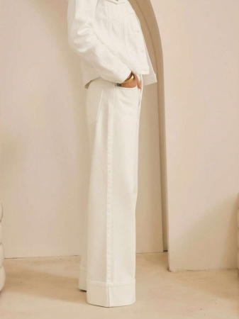 Aralina Winter / Summer Turn Back Hem Deatil Denim Jean - Image 6