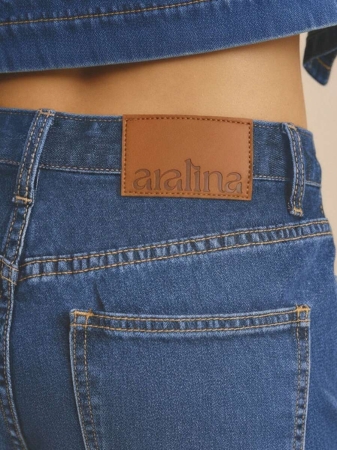 Aralina Winter / Summer Turn Back Hem Deatil Denim Jean - Image 21