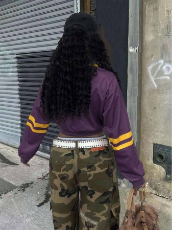 Rovax Cropped Fitted Crew Neck Long Sleeve Sweatshirt - Image 26
