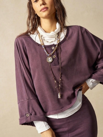 Bohemela 2pcs/Set Women Casual Solid Color Knit Round Neck Loose T-Shirt & Long Skirt - Image 7