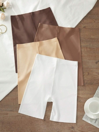 4pcs/Pack Seamless Solid Color Briefs, Simple Design - Image 57