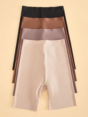 4pcs/Pack Seamless Solid Color Briefs, Simple Design - Image 63