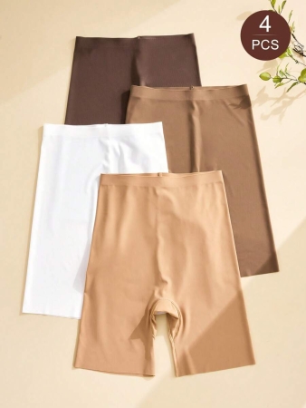 4pcs/Pack Seamless Solid Color Briefs, Simple Design - Image 72