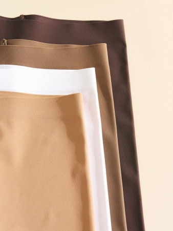 4pcs/Pack Seamless Solid Color Briefs, Simple Design - Image 77