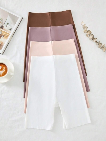 4pcs/Pack Seamless Solid Color Briefs, Simple Design - Image 87