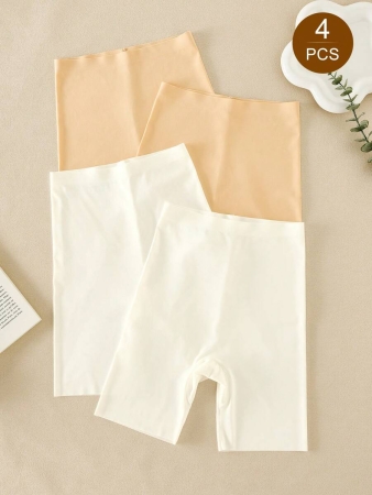 4pcs/Pack Seamless Solid Color Briefs, Simple Design - Image 88