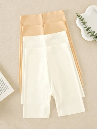 4pcs/Pack Seamless Solid Color Briefs, Simple Design - Image 92