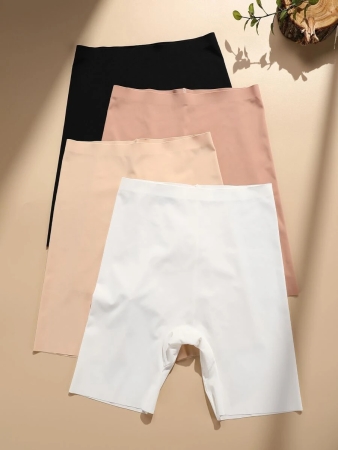 4pcs/Pack Seamless Solid Color Briefs, Simple Design - Image 96