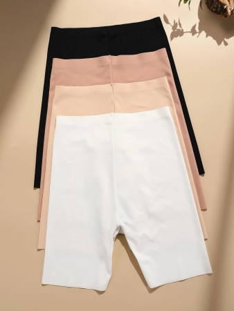 4pcs/Pack Seamless Solid Color Briefs, Simple Design - Image 97