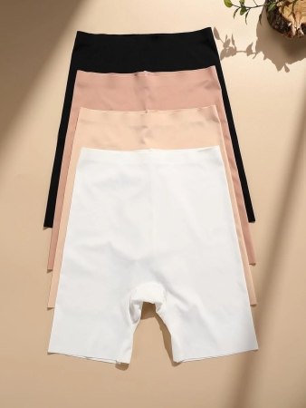 4pcs/Pack Seamless Solid Color Briefs, Simple Design - Image 98