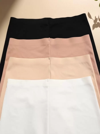 4pcs/Pack Seamless Solid Color Briefs, Simple Design - Image 99