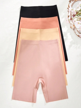 4pcs/Pack Seamless Solid Color Briefs, Simple Design - Image 108