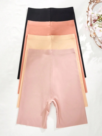 4pcs/Pack Seamless Solid Color Briefs, Simple Design - Image 109