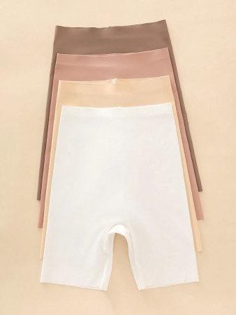 4pcs/Pack Seamless Solid Color Briefs, Simple Design - Image 116