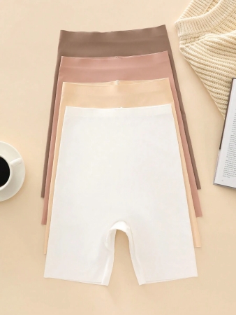 4pcs/Pack Seamless Solid Color Briefs, Simple Design - Image 119