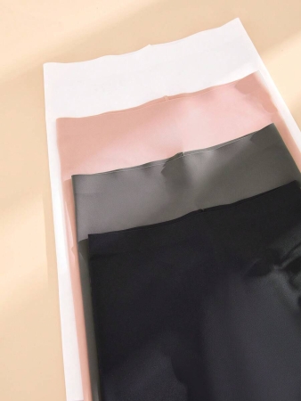 4pcs/Pack Seamless Solid Color Briefs, Simple Design - Image 124
