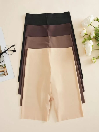 4pcs/Pack Seamless Solid Color Briefs, Simple Design - Image 132