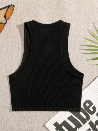 2pcs Women's Multicolor Camisole, Solid Color Plus Size Camisole, Tight-Fitting Sleeveless Undershirt, Seamless Sports Camisole, Racerback Camisole Moisture Wicking Thin Loose - Image 4