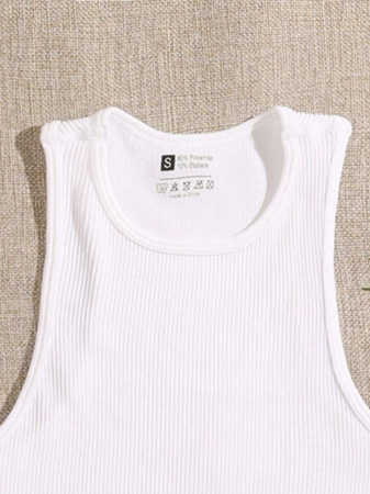 2pcs Women's Multicolor Camisole, Solid Color Plus Size Camisole, Tight-Fitting Sleeveless Undershirt, Seamless Sports Camisole, Racerback Camisole Moisture Wicking Thin Loose - Image 6