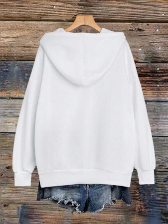 EMERY ROSE Plus Size Women's Letter Printed Hot Selling Draw Rope Hoodie - Image 15