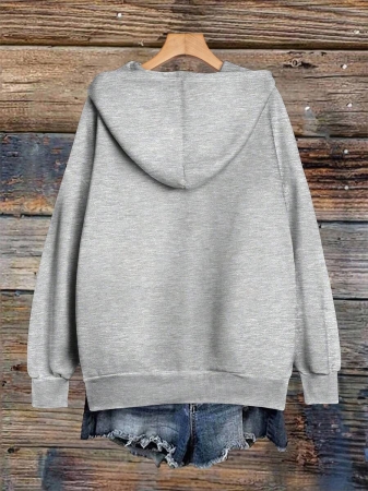 EMERY ROSE Plus Size Women's Letter Printed Hot Selling Draw Rope Hoodie - Image 19