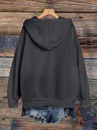 EMERY ROSE Plus Size Women's Letter Printed Hot Selling Draw Rope Hoodie - Image 24