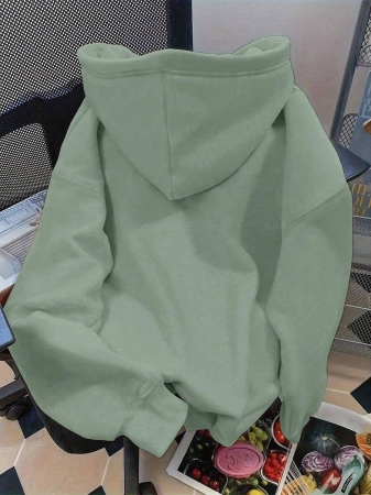 EMERY ROSE Plus Size Women's Letter Printed Hot Selling Draw Rope Hoodie - Image 33